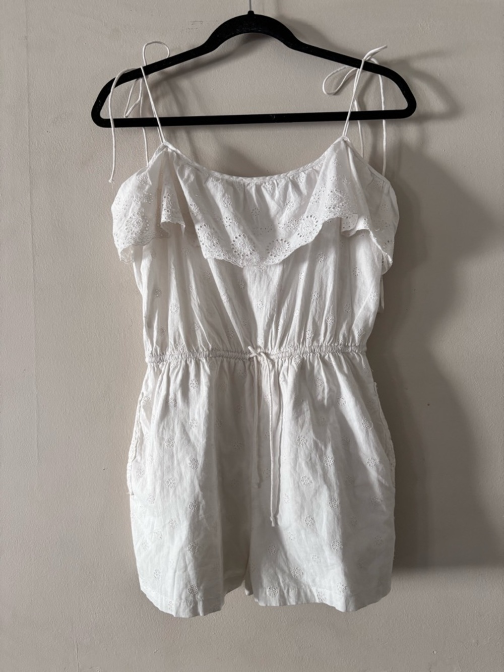 Forever New White Cotton Eyelet Romper